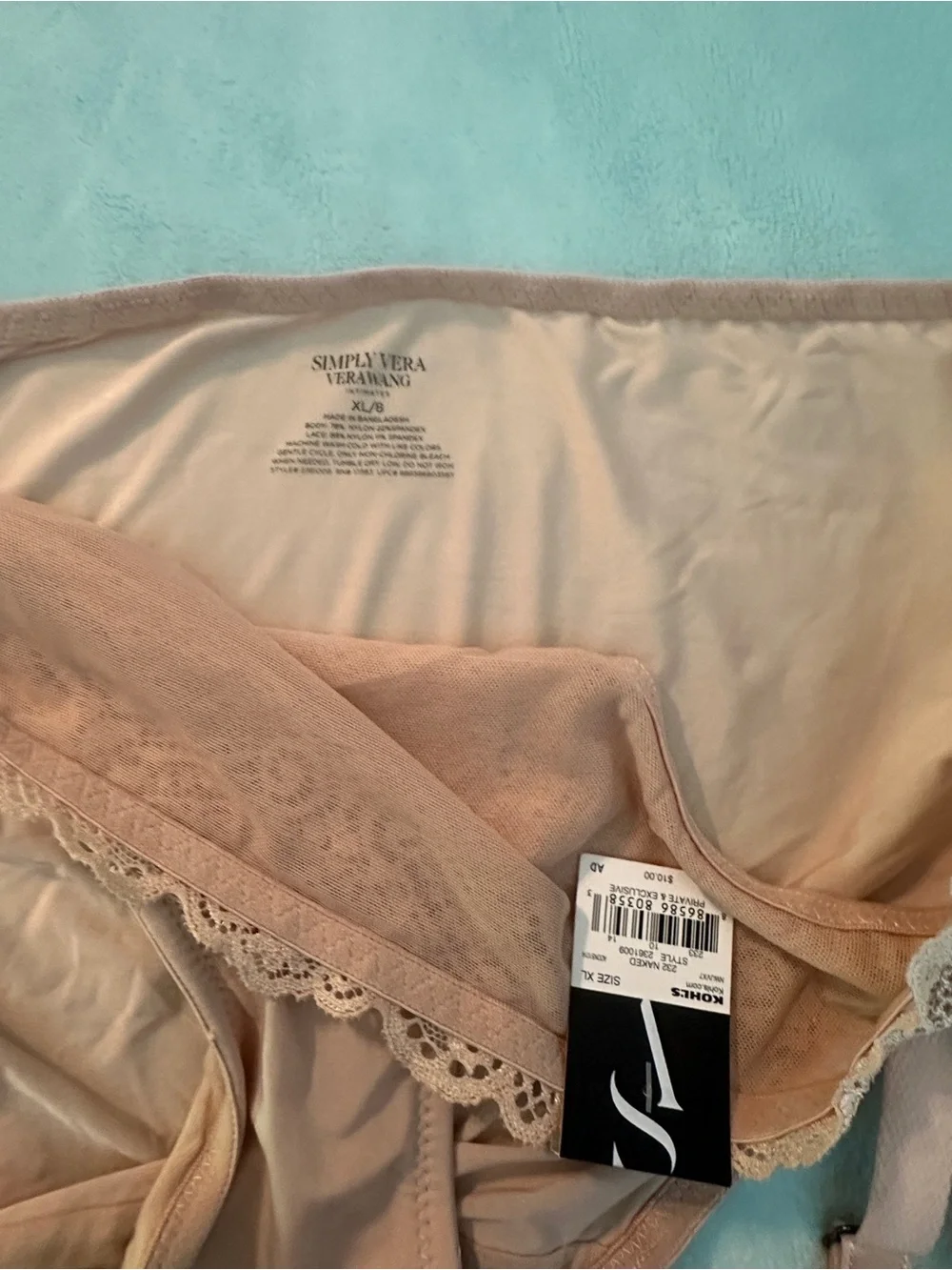Simply Vera Vera Wang Taupe Geometric Underwire T-Shirt Bra Bundle
